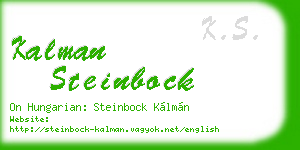 kalman steinbock business card